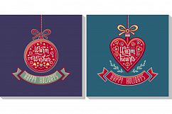 Christmas template. Greeting card. Christmas invitation. Xmas flyer Product Image 1