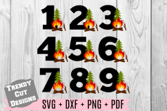 Bundle, Camping Birthday Set SVG Product Image 1