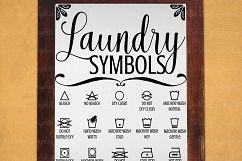 Laundry Room Symbols Sign | SVG Cut File | PNG Printable Product Image 2