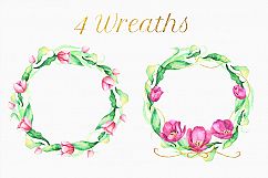 Tulips Watercolor Floral Bundle Product Image 9