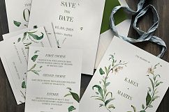 Green Foliage Wedding Invitation Suite Product Image 2