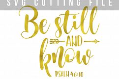 Be still and know Arrow SVG Bible verse SVG DXF PNG EPS Psalm 46:10 Product Image 2