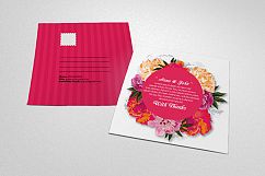 Elegant Wedding Invitation Postcard Product Image 1