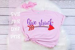 Love struck, Valentine's day, SVG Product Image 1