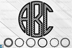 Scale Circle Monogram Alphabet - Clip art Cutting Files 44c Product Image 1