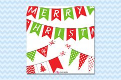 Christmas Bunting banners clipart Product Image 4