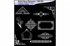Art deco / art deco elements / art deco element clipart / art deco element in gold, bronze, silver , black and white colors / High Quality Product Image 5