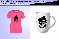 Cupcake Silhouette svg / cupcake vector / cupcake clipart Product Image 2