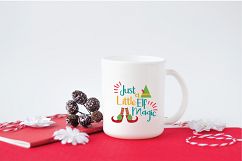 Just a Little Elf Magic - Christmas SVG Cut File - DXF EPS Product Image 3