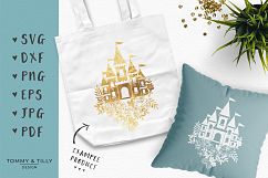 Floral Princess Castle - SVG DXF PNG EPS JPG PDF Cut File Product Image 3