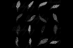 16 Diamond Feather Overlay Clip Arts, Boho Feather, Diamond Product Image 5