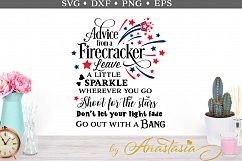 Advice from a Firecracker SVG Cut File Product Image 1