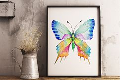 Watercolor butterflies, eps and png Product Image 4