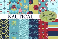 Nautical Digital Papers, Beach Backgrounds Product Image 1