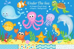 Under the sea clipart, Under the sea graphics &amp; illustration Product Image 1