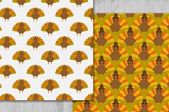 Thanksgiving Digital Paper, Thanksgiving Turkey Background, Fall Pattern, Autumn Printables, Scrapbook Papers, Digital Scrapbooking, Turkey Clipart. Product Image 4