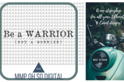 Be A Warrior SVG, Inspiration SVG, Text Vector, Quote svg, Inspirational t shirt SVG, Cut file, for silhouette, for cricut Product Image 1