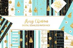 Christmas digital paper pack, seamless pattern snowflake Product Image 1