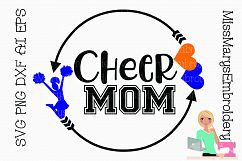 Cheer Mom Arrow Monogram Frame SVG PNG DXF Product Image 1