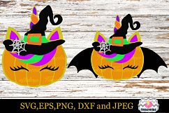 Halloween Pumpkin Unicorn Witch, Pumpkin Bat Product Image 2