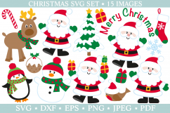 Christmas svg files SVG DXF PNG JPEG EPS Santa cutting files Product Image 1