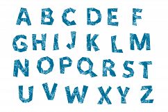 Vector alphabet, A to Z letters, grunge texture Product Image 2