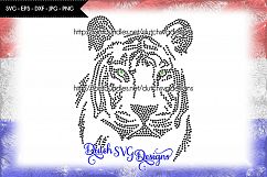 Hotfix rhinestone SS10 tiger pattern, rhinestone pattern Product Image 1