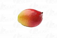 Watercolor Mango clip art pack, mango leaves and fruit  Product Image 5