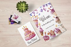 Birthday Party - watercolor clipart Product Image 10