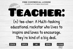 Teacher Definition Design for T-Shirt, Hoodies, Mugs and more Product Image 1