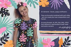 Tropical Cutouts Clipart Set- Vector and Raster . Product Image 3