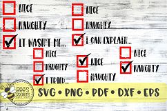 Nice Naughty I Tried I Can Explain It Wasn't Me SVG Product Image 1
