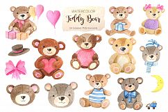 Watercolor Teddy Bears Product Image 2
