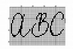 Cross Stitch Alphabet Pattern - Alph95 Product Image 3