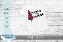 Merry and Bright SVG Cutting File - Christmas SVG Product Image 2