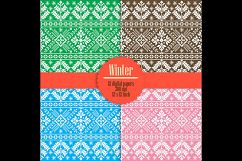 12 Christmas Sweaters Knitting Pattern Digital Papers Product Image 2