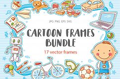 Cartoon frames bundle, collection, school, animals, kids Product Image 1