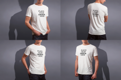 Crew Neck T-shirt Mock-up Male Version Product Image 7