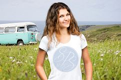 Womens tShirt Mockup with Hippy Bus Product Image 1