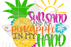 Sun Sand and a Pineapple in my Hand SVG Product Image 2