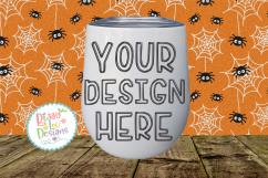 Halloween Wine Tumbler Mockup Product Image 1