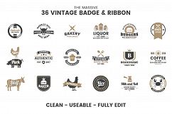 36 VINTAGE BADGE &amp; RIBBON Vol.9 Product Image 4