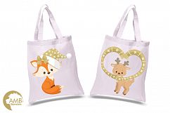 Christmas Critters, Christmas animals clipart, graphics, illustrations AMB-1526 Product Image 2