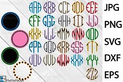 Circle Monogram Alphabet - Clip art / Cutting Files - 41c Product Image 2