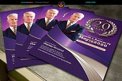 Lavender Pastor&#039;s Anniversary Church Flyer Template  Product Image 2
