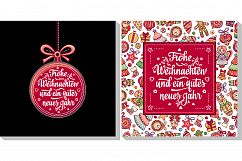 Frohe Weihnacht. Neues Jahr. Congratulations in German language. Happy Christmas in Deutschland. Product Image 10