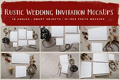 Rustic Wedding Invitation Mockup Product Image 3
