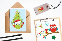 Christmas Owls graphics and illustrations Product Image 4