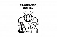 Fragrance Bottle Vector Black Illustration Product Image 1