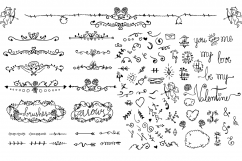 Valentine Wedding Love Doodles Product Image 2